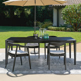 Aria Black Outdoor Dining Table - Ornate Home