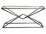 Aria Black Rectangle Console Table - Ornate Home