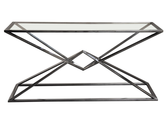 Aria Black Rectangle Console Table - Ornate Home