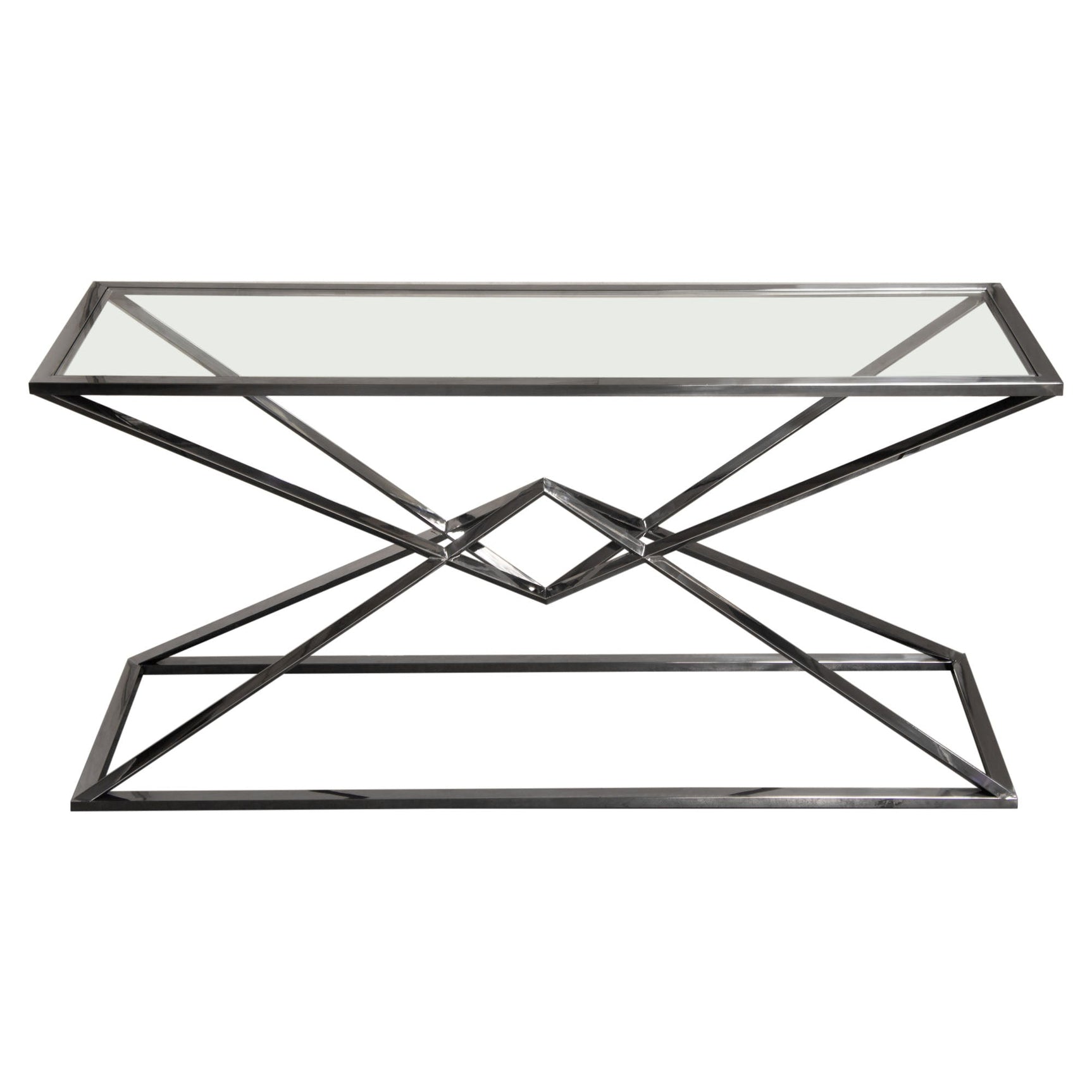 Aria Black Rectangle Console Table - Ornate Home