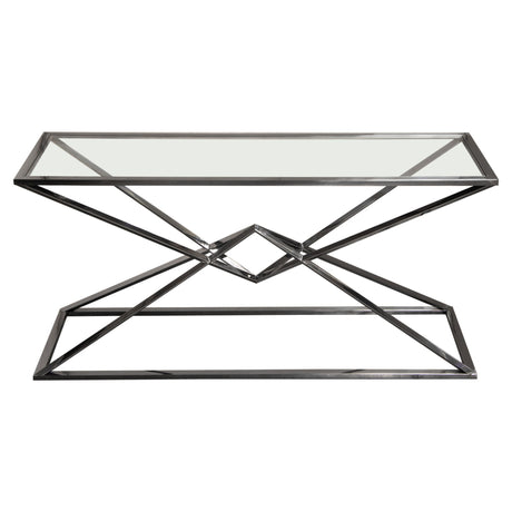 Aria Black Rectangle Console Table - Ornate Home