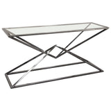 Aria Black Rectangle Console Table - Ornate Home
