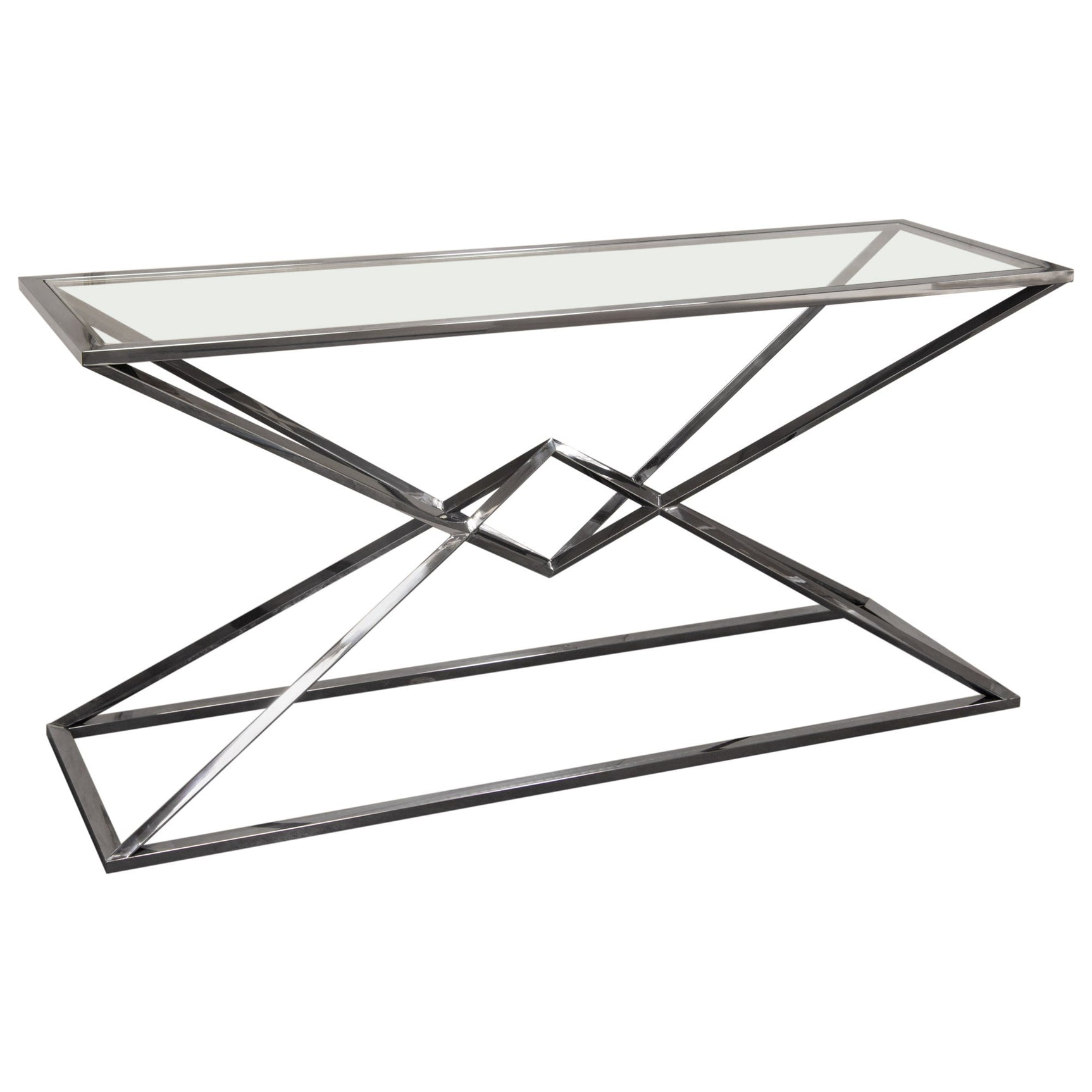 Aria Black Rectangle Console Table - Ornate Home