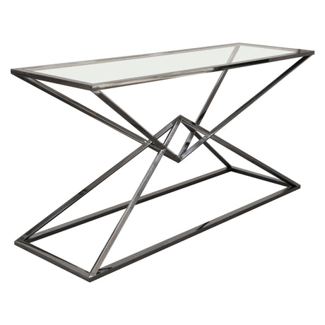 Aria Black Rectangle Console Table - Ornate Home