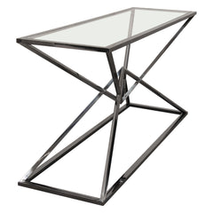 Aria Black Rectangle Console Table - Ornate Home