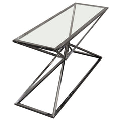 Aria Black Rectangle Console Table - Ornate Home