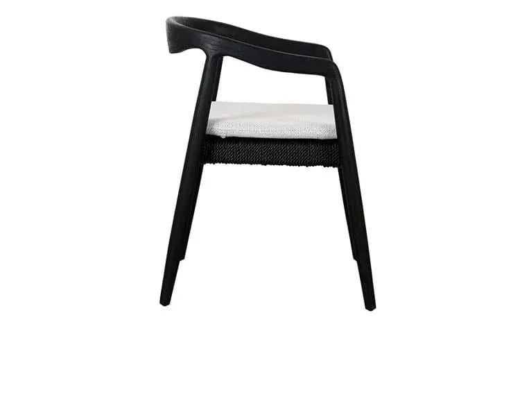 Aria Black/Sand Outdoor Dining Chair (Set of 2) - Ornate Home