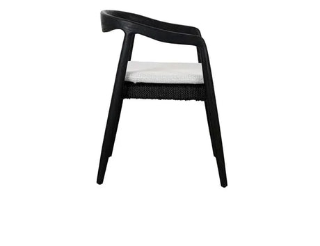 Aria Black/Sand Outdoor Dining Chair (Set of 2) - Ornate Home