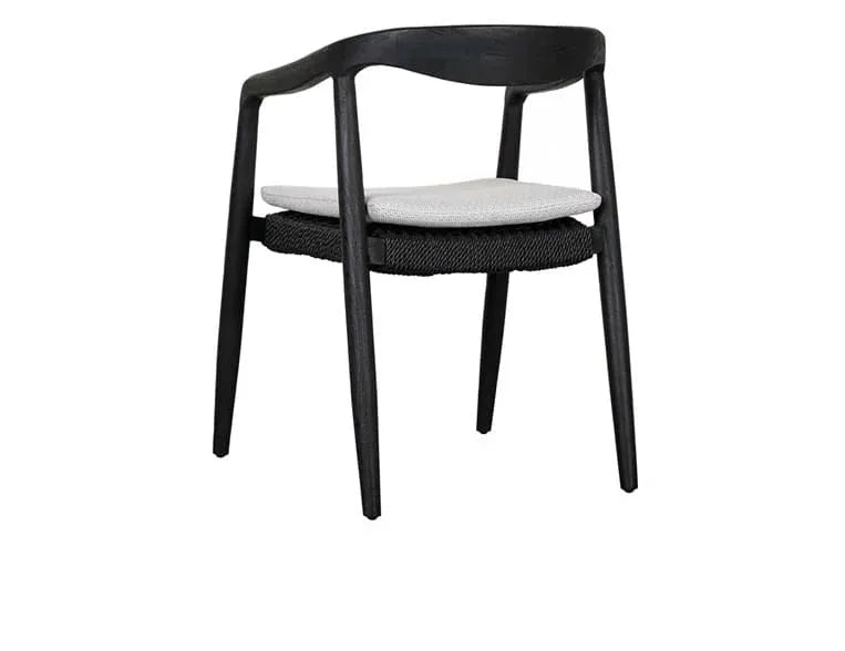 Aria Black/Sand Outdoor Dining Chair (Set of 2) - Ornate Home