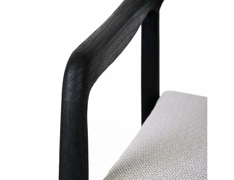 Aria Black/Sand Outdoor Dining Chair (Set of 2) - Ornate Home