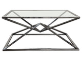 Aria Black Square Coffee Table - Ornate Home