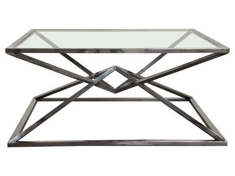 Aria Black Square Coffee Table - Ornate Home
