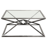 Aria Black Square Coffee Table - Ornate Home