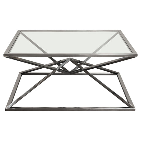Aria Black Square Coffee Table - Ornate Home