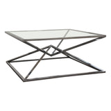 Aria Black Square Coffee Table - Ornate Home