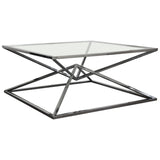 Aria Black Square Coffee Table - Ornate Home