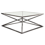 Aria Black Square Coffee Table - Ornate Home