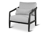 Aria Black/White Outdoor Accent Chair - Ornate Home
