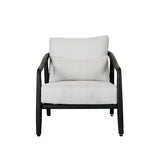 Aria Black/White Outdoor Accent Chair - Ornate Home