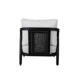 Aria Black/White Outdoor Accent Chair - Ornate Home