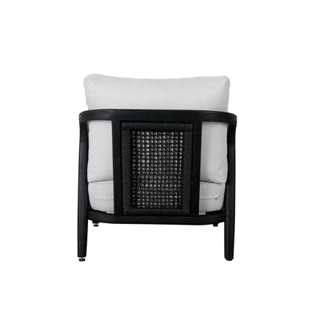 Aria Black/White Outdoor Accent Chair - Ornate Home