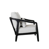 Aria Black/White Outdoor Accent Chair - Ornate Home