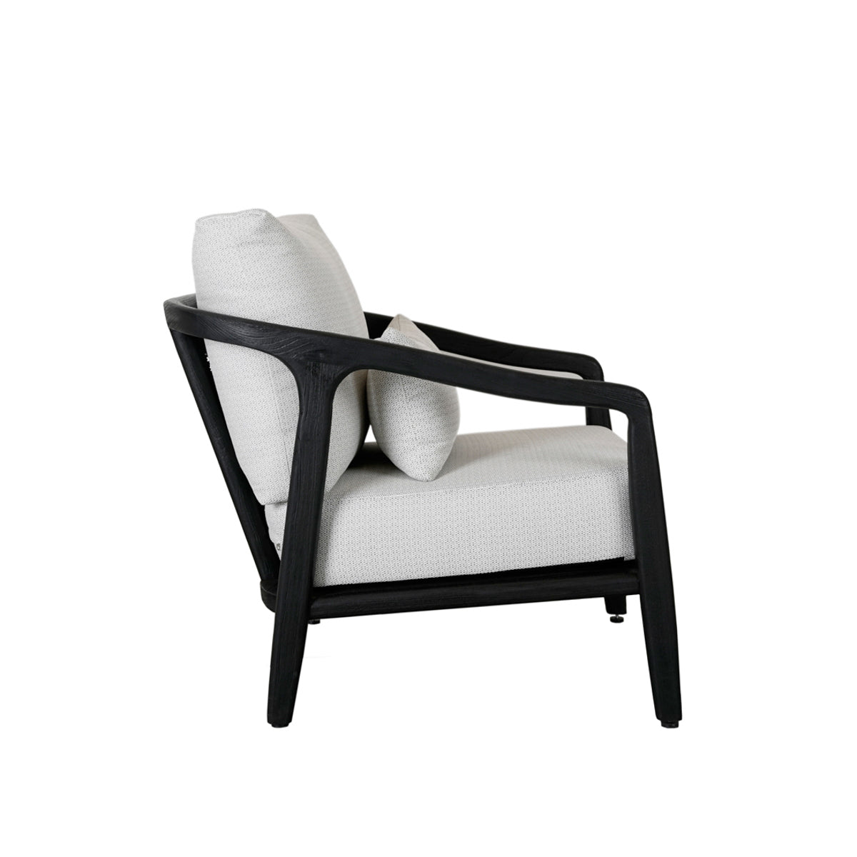 Aria Black/White Outdoor Accent Chair - Ornate Home