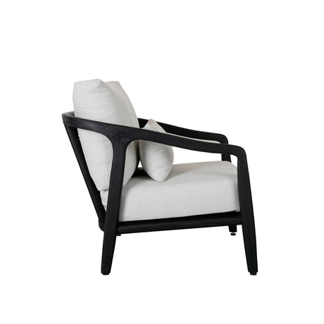Aria Black/White Outdoor Accent Chair - Ornate Home