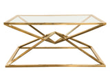 Aria Gold Square Coffee Table - Ornate Home