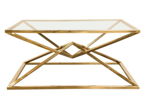 Aria Gold Square Coffee Table - Ornate Home