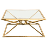 Aria Gold Square Coffee Table - Ornate Home