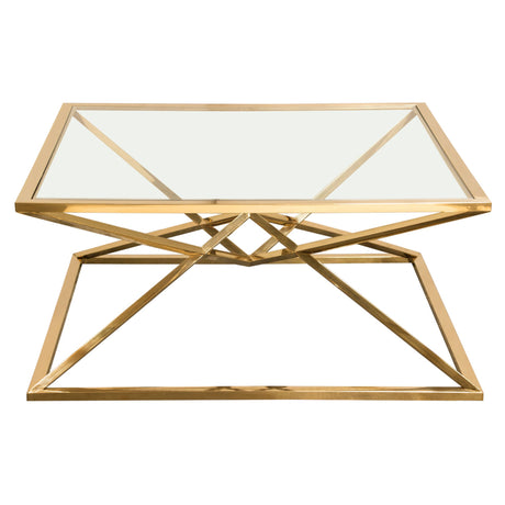 Aria Gold Square Coffee Table - Ornate Home