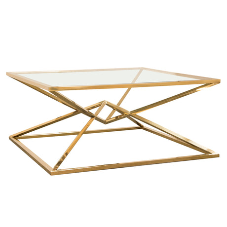 Aria Gold Square Coffee Table - Ornate Home