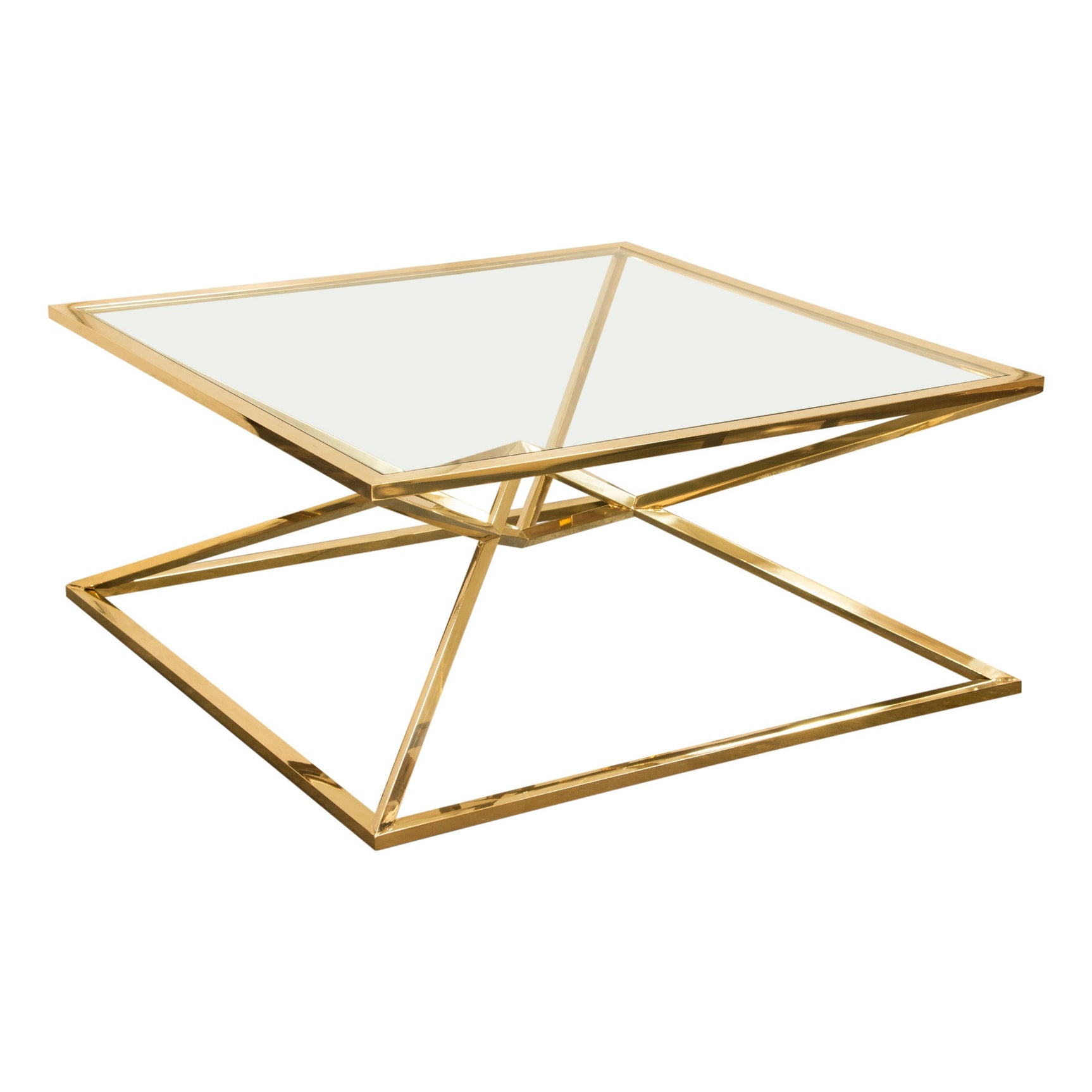 Aria Gold Square Coffee Table - Ornate Home