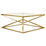 Aria Gold Square Coffee Table - Ornate Home