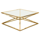 Aria Gold Square Coffee Table - Ornate Home