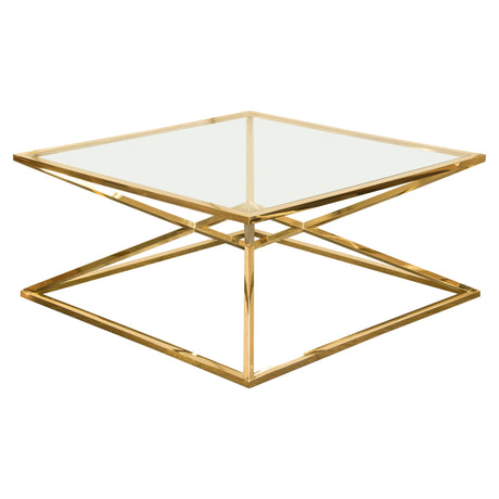 Aria Gold Square Coffee Table - Ornate Home