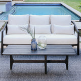 Aria Gray/Black Outdoor Sofa - Ornate Home