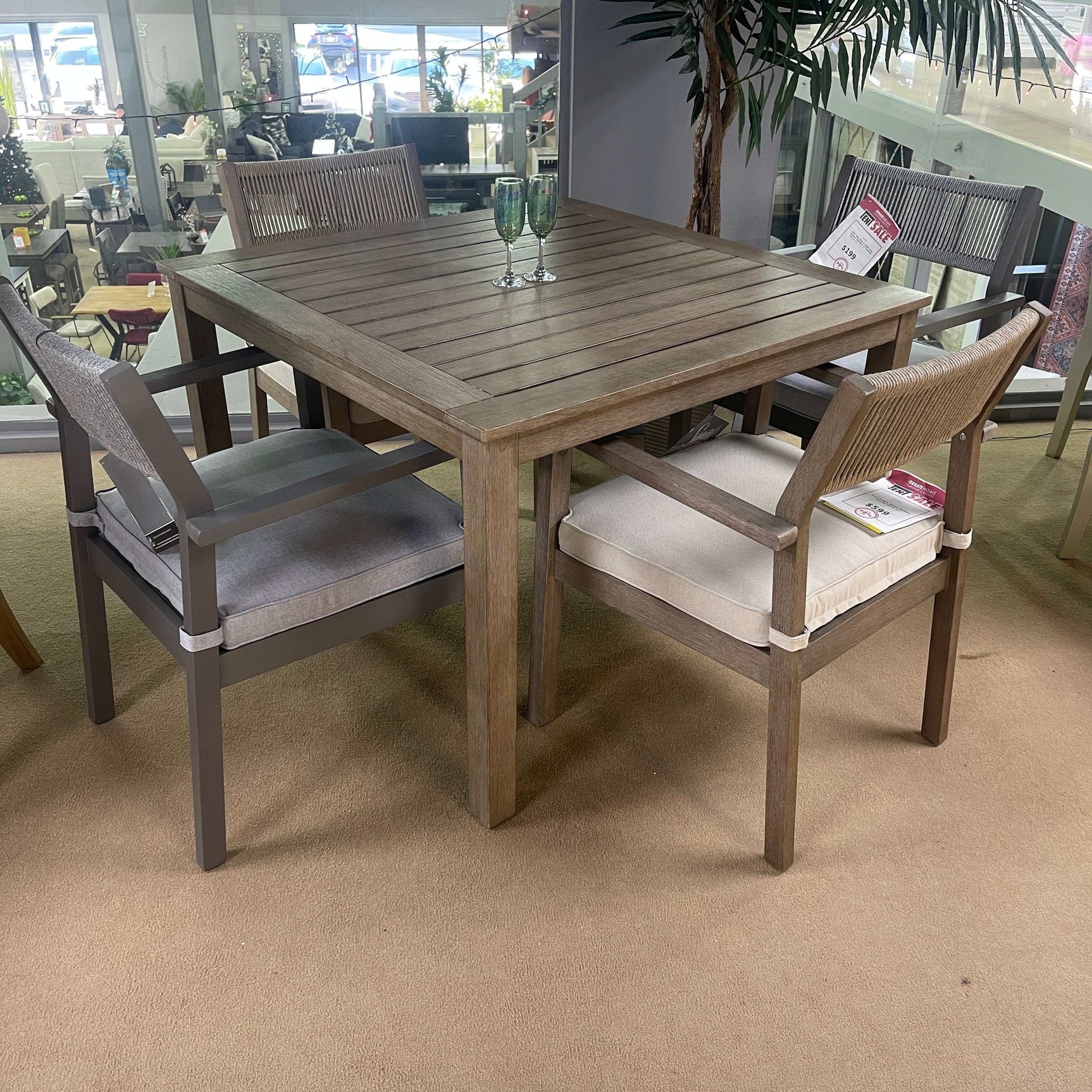 Aria Plains Brown Outdoor Dining Table - Ornate Home