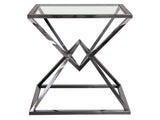 Aria Square Black End Table - Ornate Home