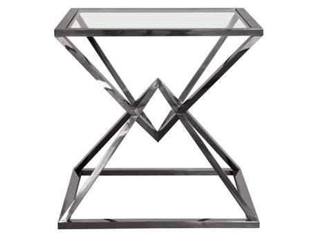 Aria Square Black End Table - Ornate Home