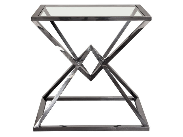 Aria Square Black End Table - Ornate Home