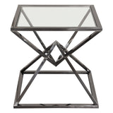 Aria Square Black End Table - Ornate Home