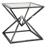 Aria Square Black End Table - Ornate Home