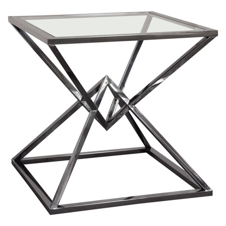 Aria Square Black End Table - Ornate Home