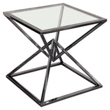 Aria Square Black End Table - Ornate Home