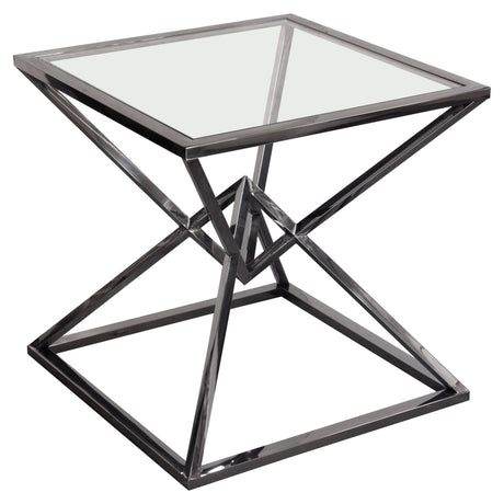 Aria Square Black End Table - Ornate Home