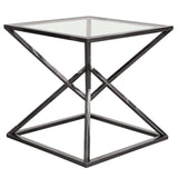 Aria Square Black End Table - Ornate Home