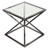 Aria Square Black End Table - Ornate Home