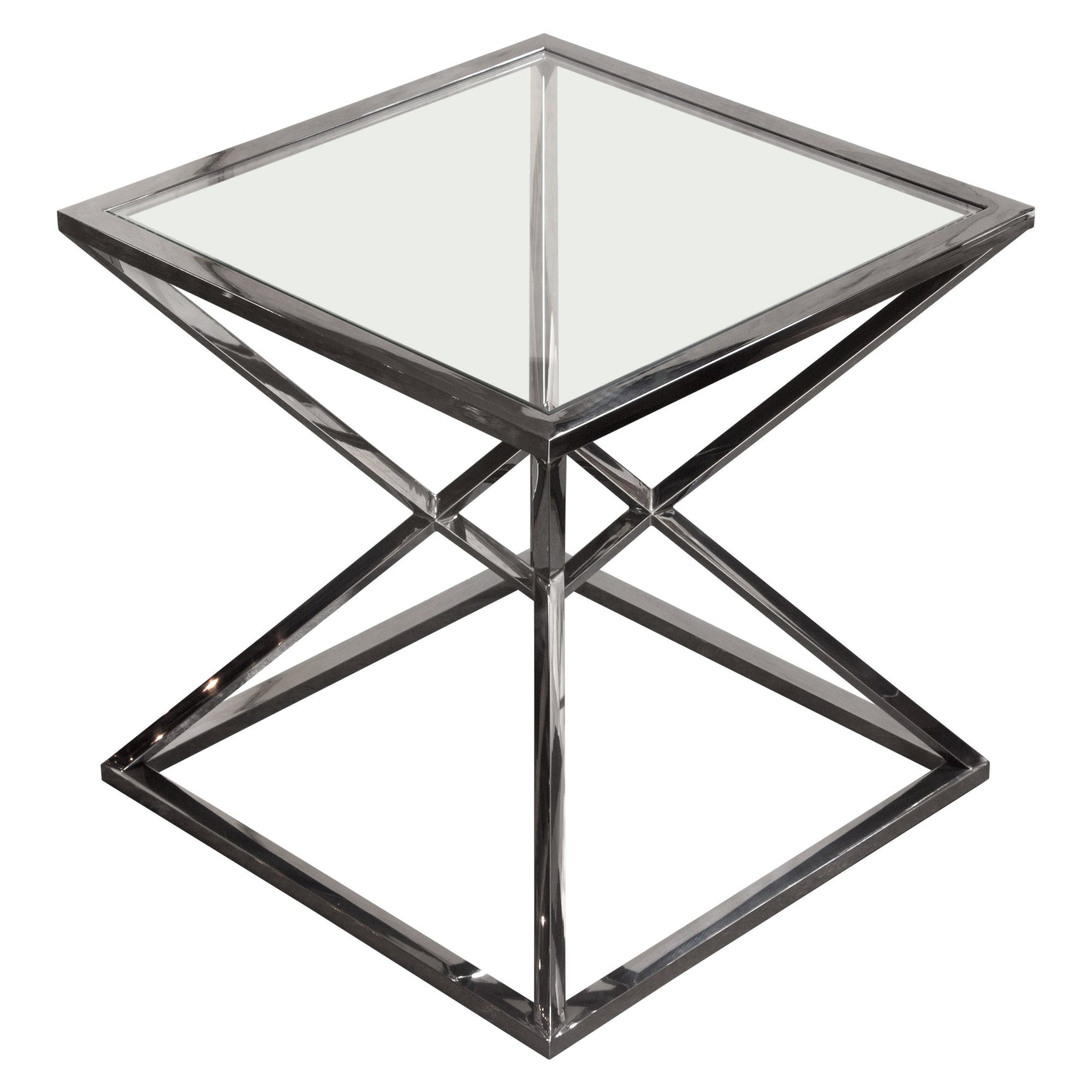 Aria Square Black End Table - Ornate Home